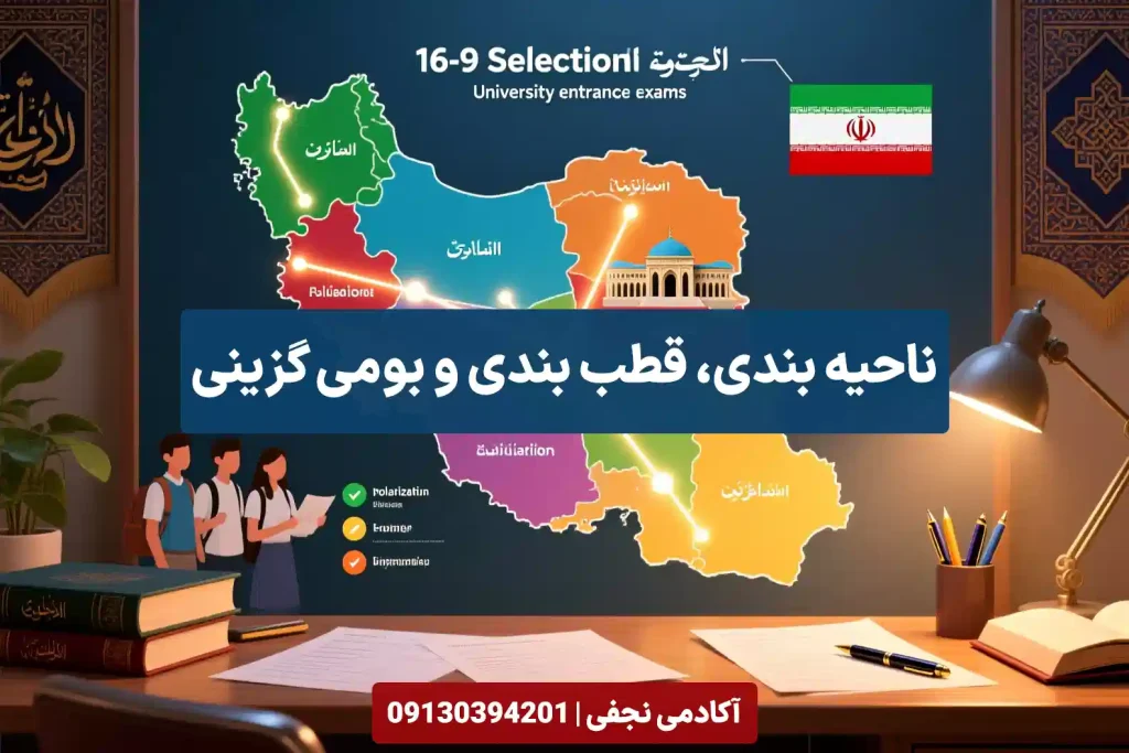 تاحیه بندی بومی گزینی و قطب بندی در انتخاب رشته کنکور سراسری آکادمی نجفی