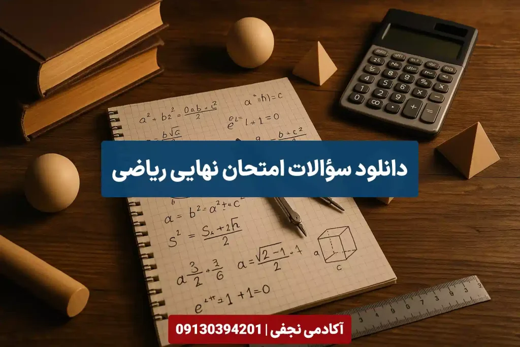 دانلود سوالات امتحان نهایی ریاضی سایت آکادمی نجفی