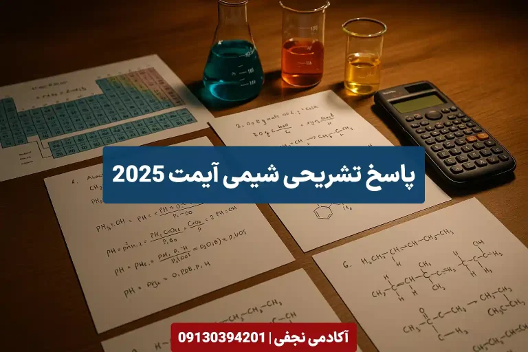 پاسخ تشریحی شیمی آیمت 2025 سایت آکادمی نجفی