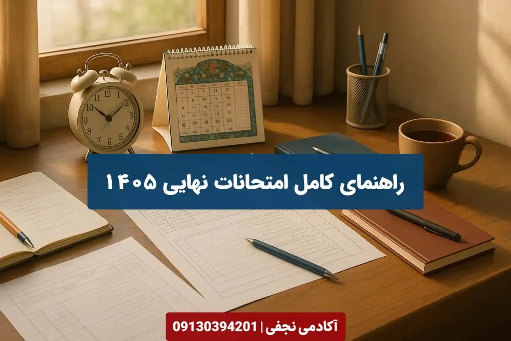 راهنمای کامل امتحانات نهایی ۱۴۰۵ آکادمی نجفی